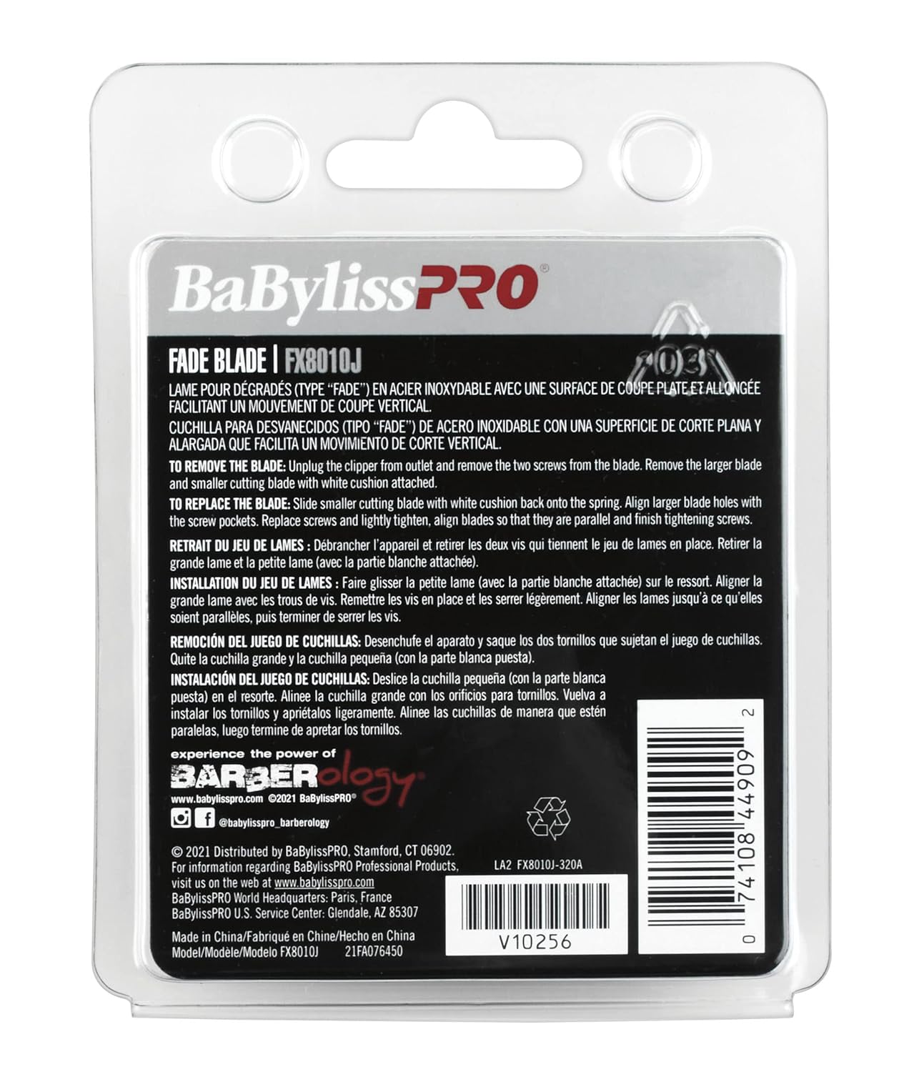 BaBylissPRO Stainless Steel Clipper Fade Blade (FX8010J) — image 5