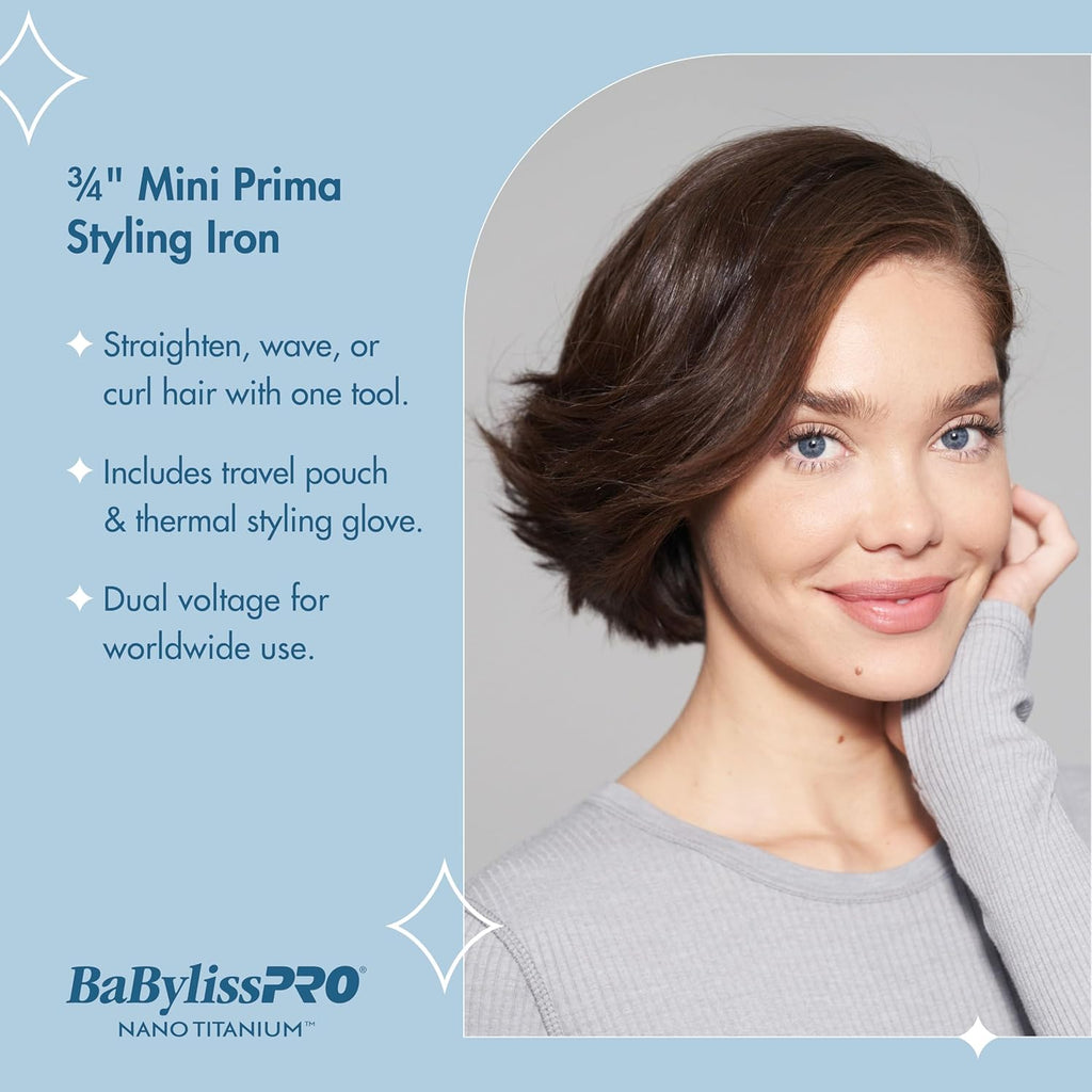 BaBylissPRO Nano Titanium Prima 2000 Mini Flat Iron 3/4" — image 7