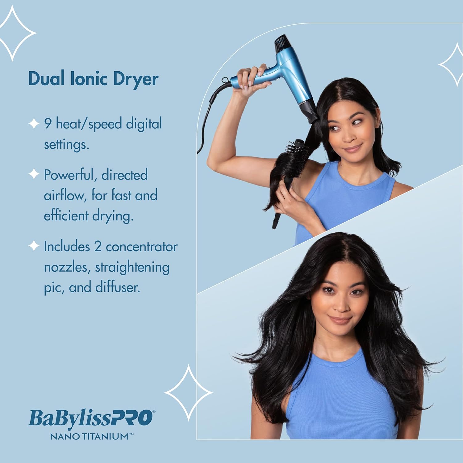 BaBylissPRO Nano Titanium High-Speed Dual Ionic Hair Dryer (BNT9100) — image 13
