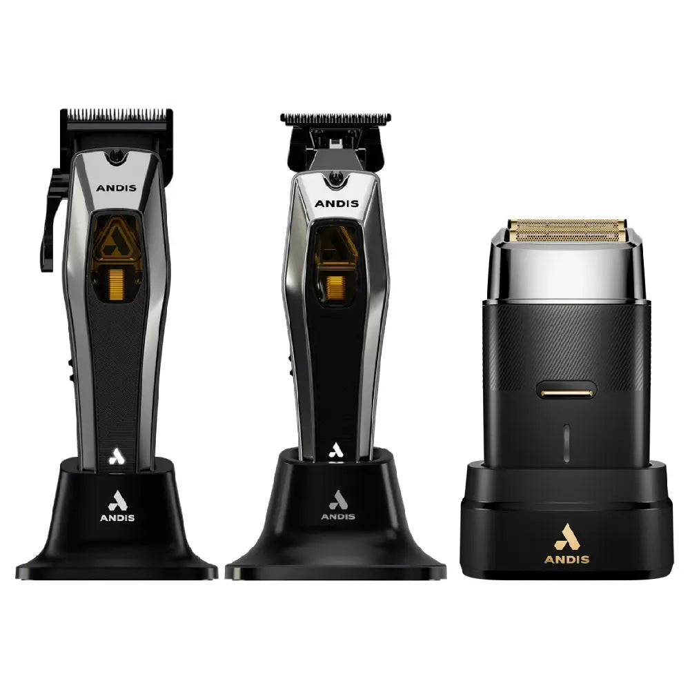 Andis RECON Vector Motor Cordless Clipper + Trimmer + ProFoil Li Plus Shaver (Combo) (562257 + 562697 + 563612)