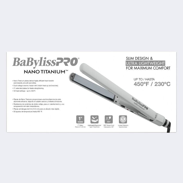 BaBylissPRO Limited Edition 1" Nano Titanium Ultra-Thin Flat Iron - Grey (BNT4072TGY) — image 5