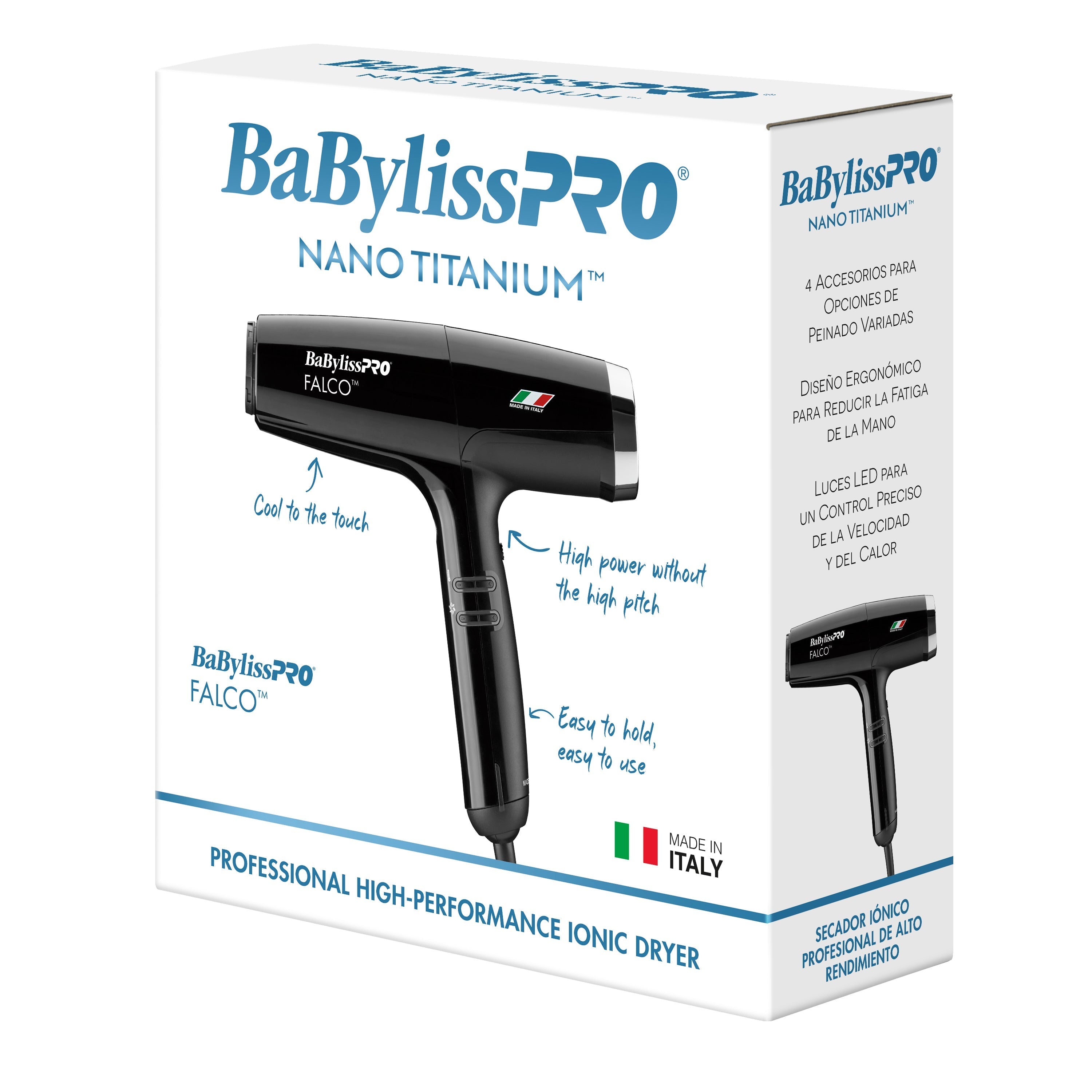 BaBylissPRO Nano Titanium Professional Italian High-Speed Falco Hair Dryer (BNT8550) — image 8
