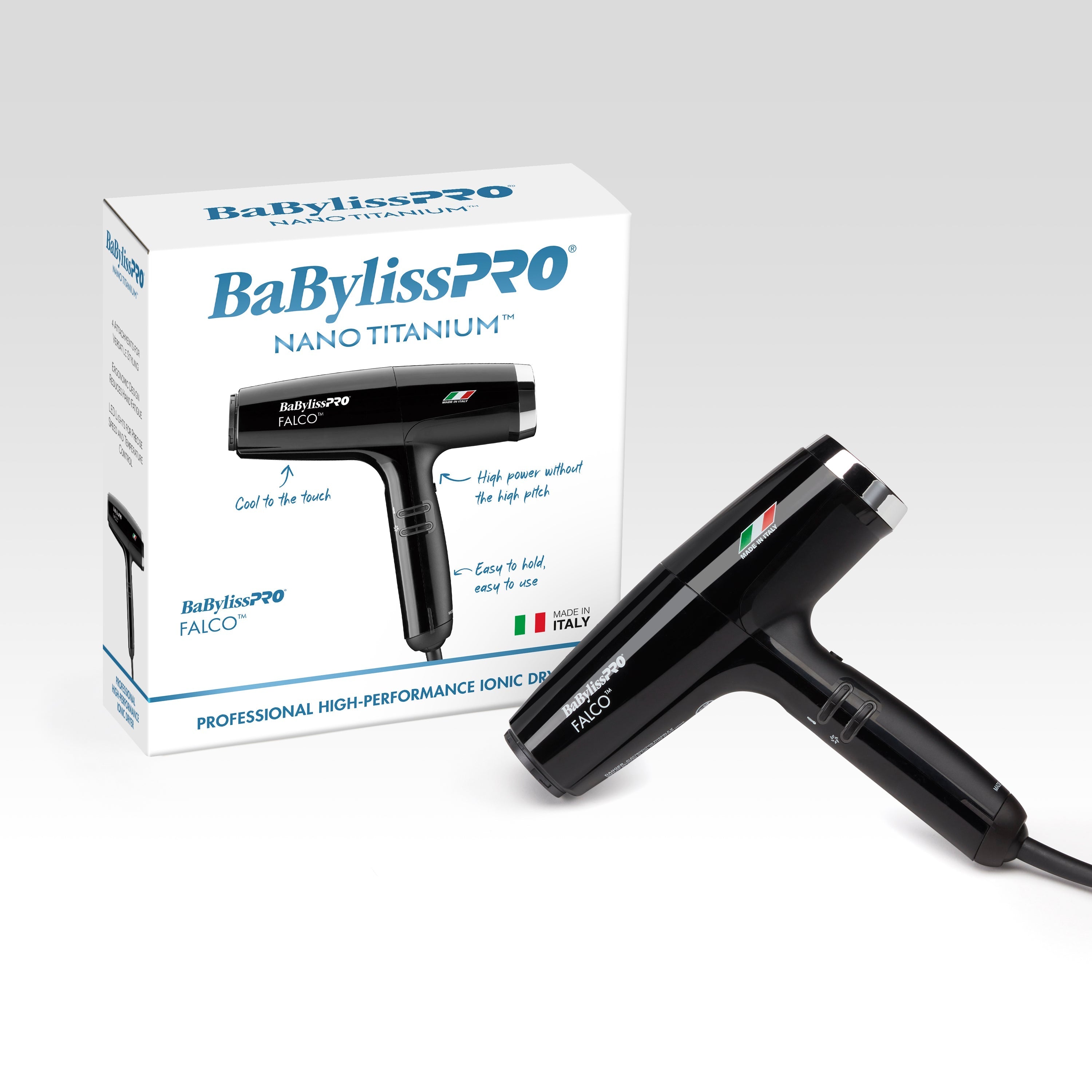 BaBylissPRO Nano Titanium Professional Italian High-Speed Falco Hair Dryer (BNT8550) — image 6