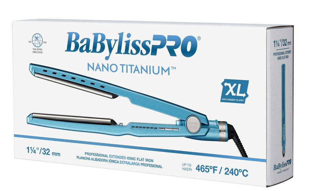 BaBylissPRO Nano Titanium Extended Ionic Flat Iron - 1 1/4" (BNT9091TXL) — image 7