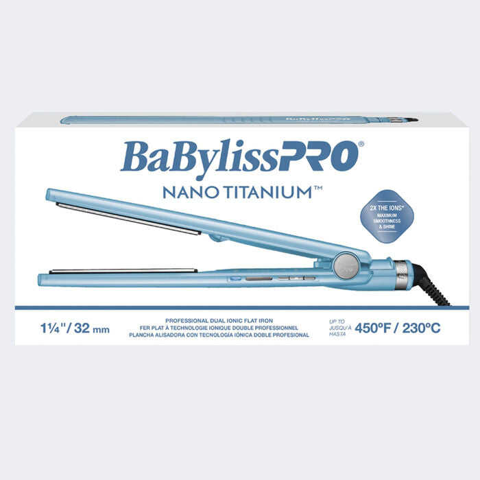 BaBylissPRO Nano Titanium Dual Ionic Flat Iron - 1 1/4" (BNT9125TUC) — image 5