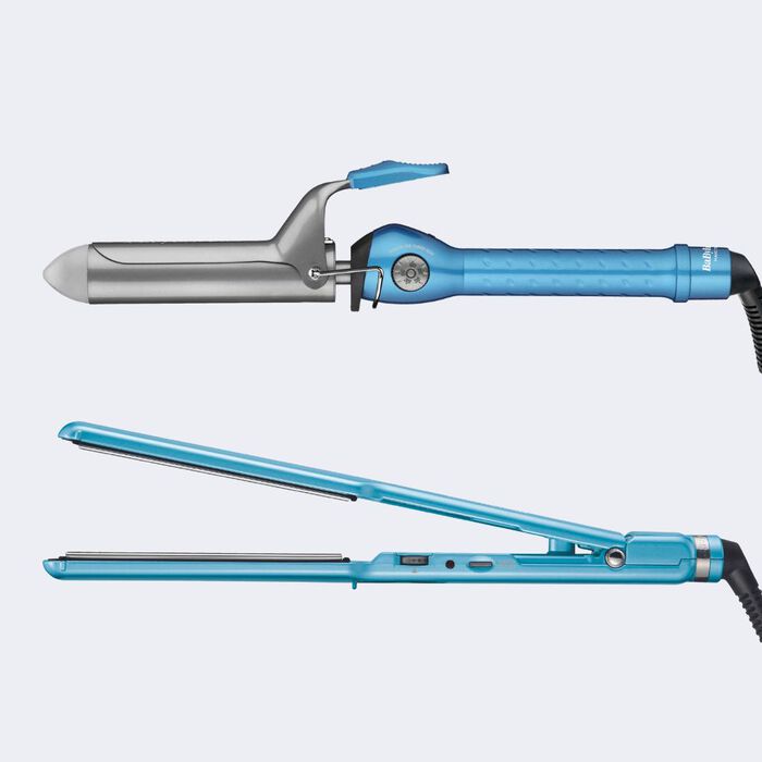 BaBylissPRO Nano Titanium Limited Edition 1.5" Ultra-Thin Flat Iron (BNT4073TUC) + 1.25" Spring Curling Iron (BNT125S) Value Pack (BNTPP69) — image 1