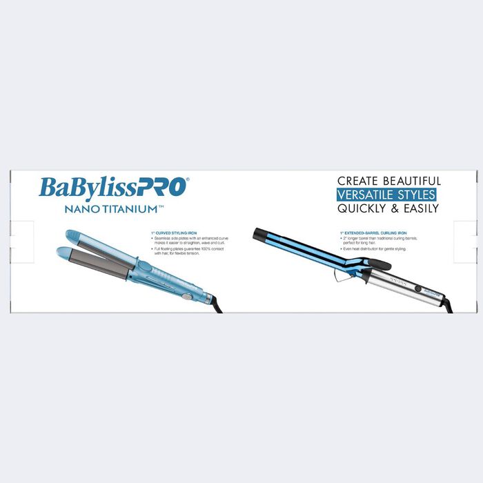 BaBylissPRO Limited Edition 1" Curved Styling Iron & 1" Extended-Barrel Curling Iron Styling Set (BNTPP76) — image 4