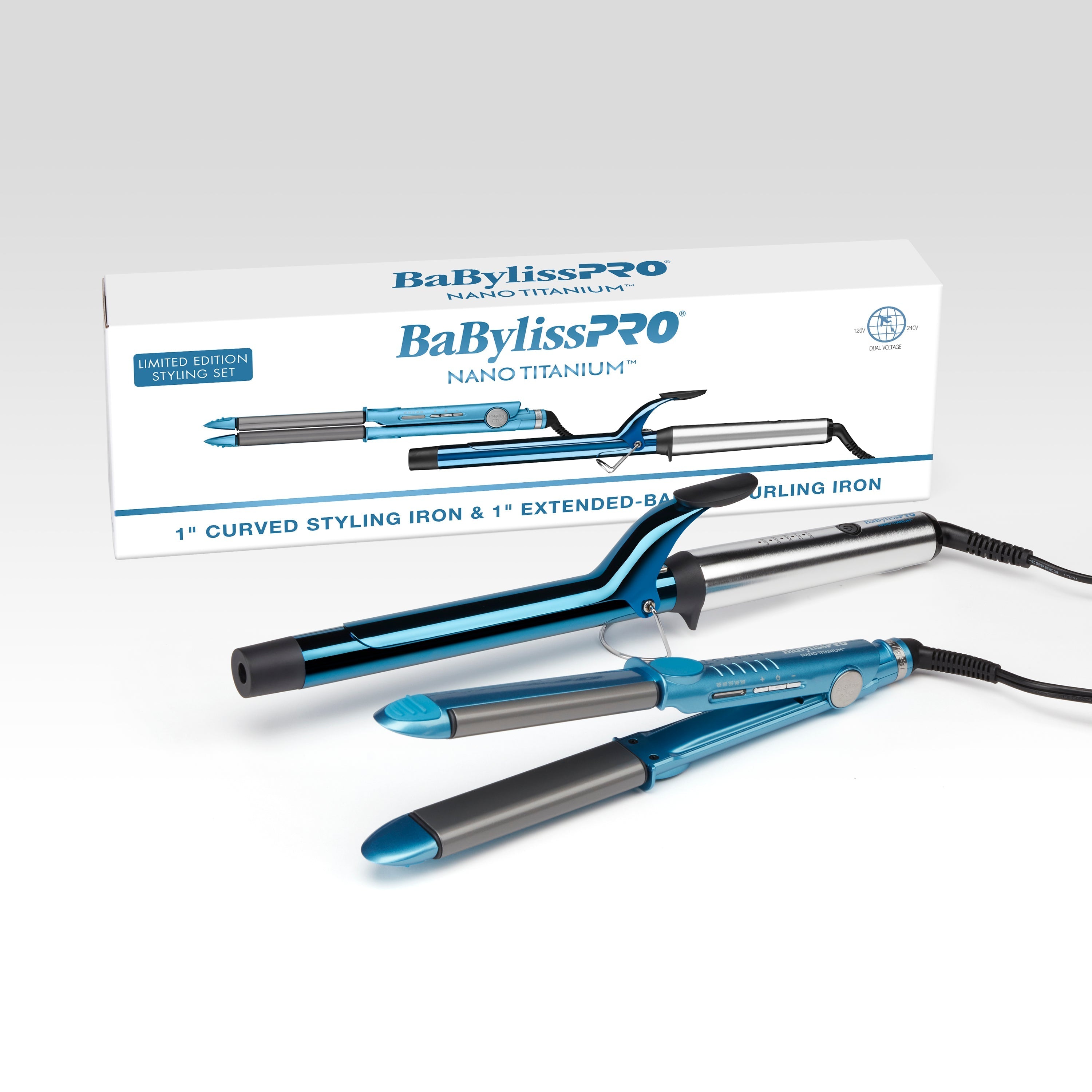 BaBylissPRO Limited Edition 1" Curved Styling Iron & 1" Extended-Barrel Curling Iron Styling Set (BNTPP76) — image 2