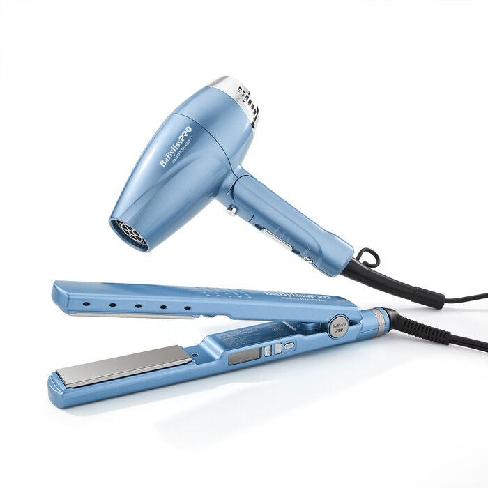 BaBylissPRO Nano Titanium Limited Edition Compact Folding Ionic Dryer & 1.25" Digital Ionic Flat Iron Bundle (BNTPP81) — image 2