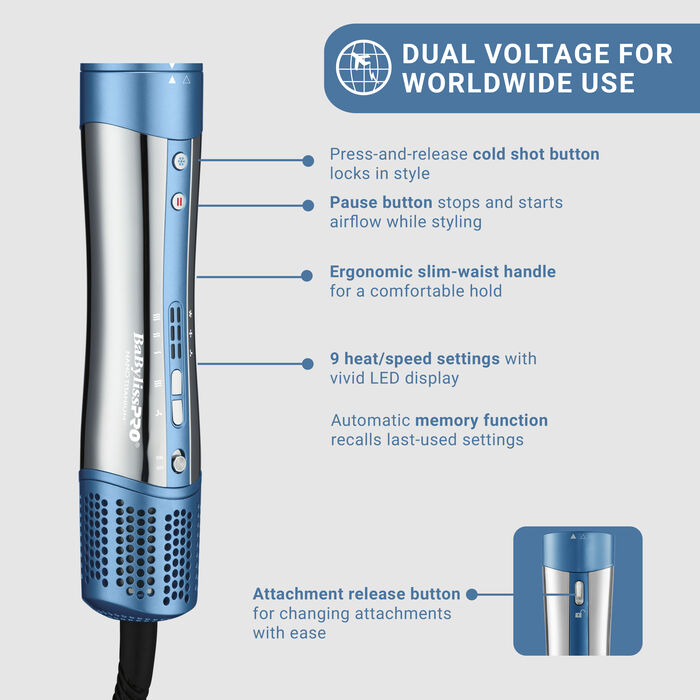 BaBylissPRO Nano Titanium StyleSwitch Ionic Mulit-Styler & Dryer (BNTSS-5PK) — image 23