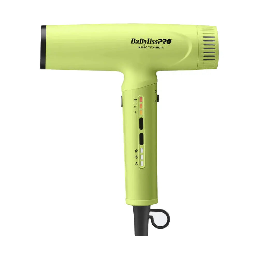 BaBylissPRO Nano Titanium Light Ionic High Speed Hair Dryer - Neon Yellow (BNTC9200NY)