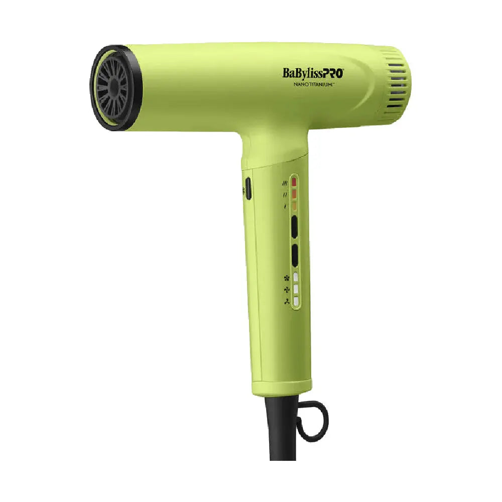 BaBylissPRO Nano Titanium Light Ionic High Speed Hair Dryer - Neon Yellow (BNTC9200NY)