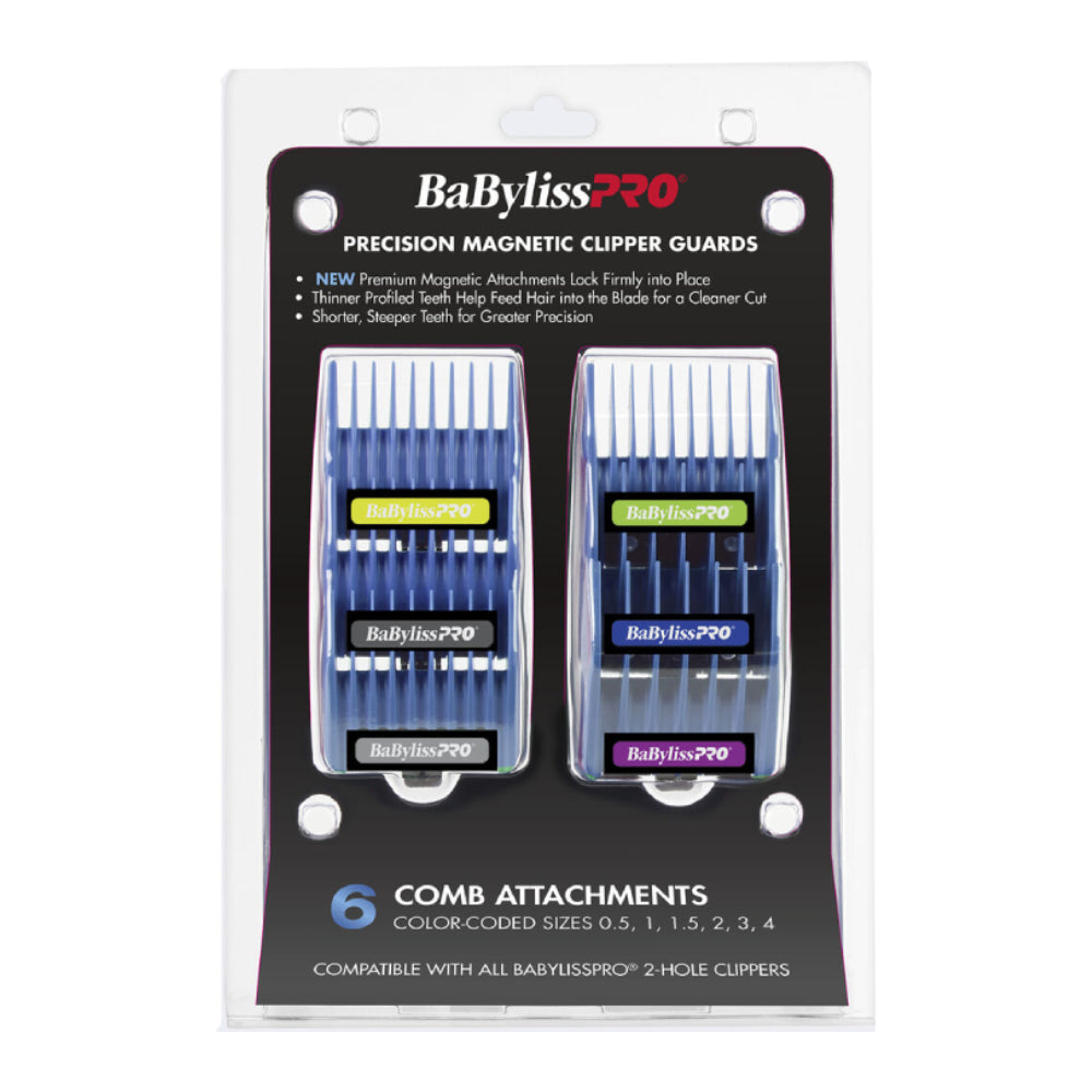 Babyliss Pro 6pc Magnetic Precision Clipper Guard Set (FXPCMG) — image 1