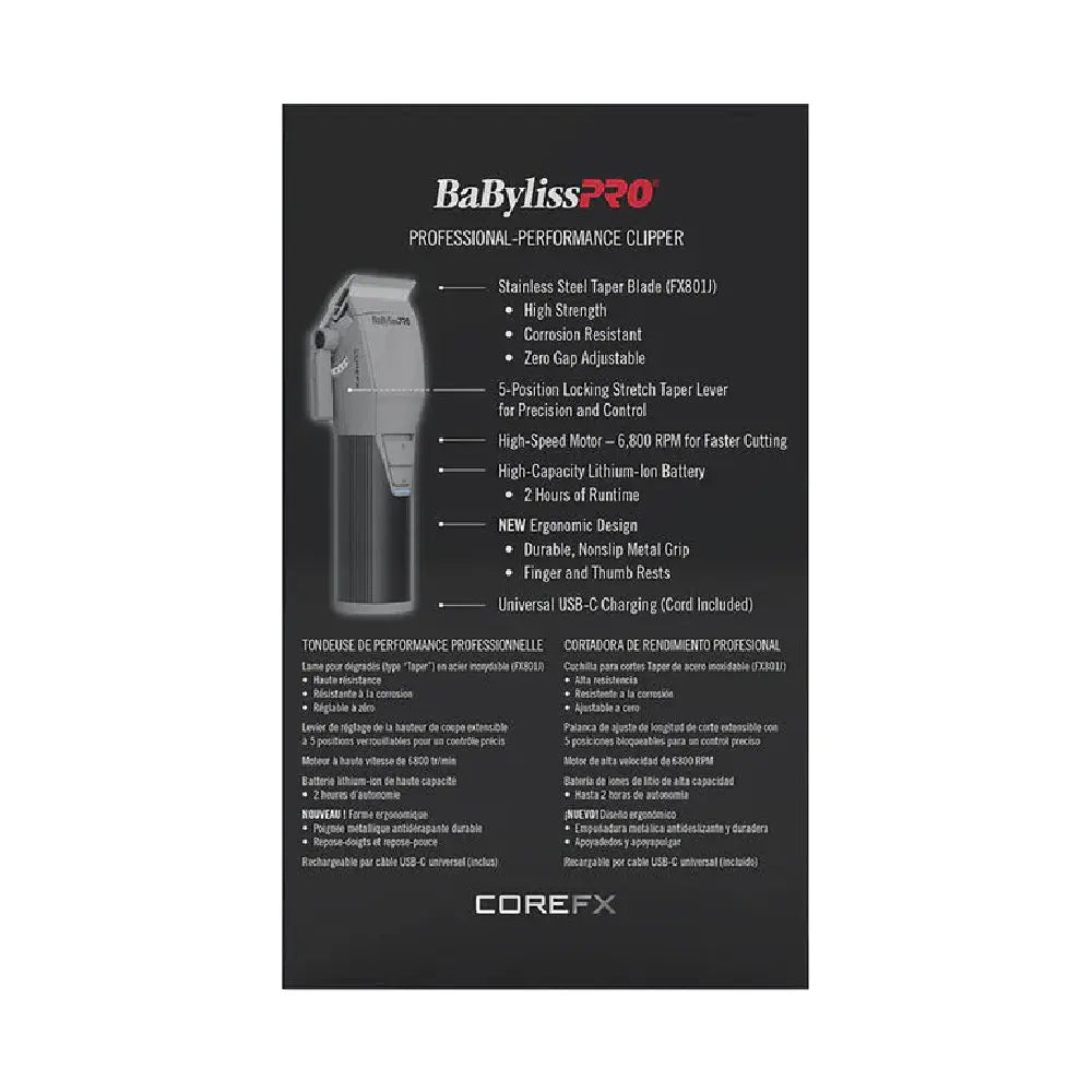Babyliss Pro CoreFX Clipper, Trimmer & Double Foil Shaver (Combo)
