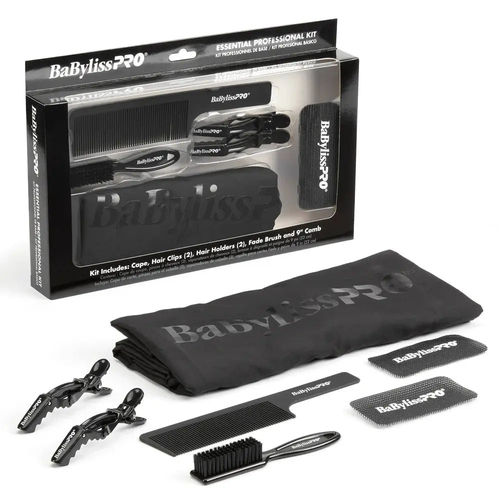 Babyliss Pro Essential Professional Kit (Cape + Comb + Fade Brush + 2x Hair Clips + 2x Hair Holders)