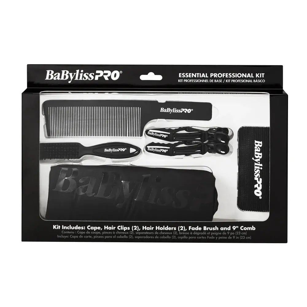 Babyliss Pro Essential Professional Kit (Cape + Comb + Fade Brush + 2x Hair Clips + 2x Hair Holders)
