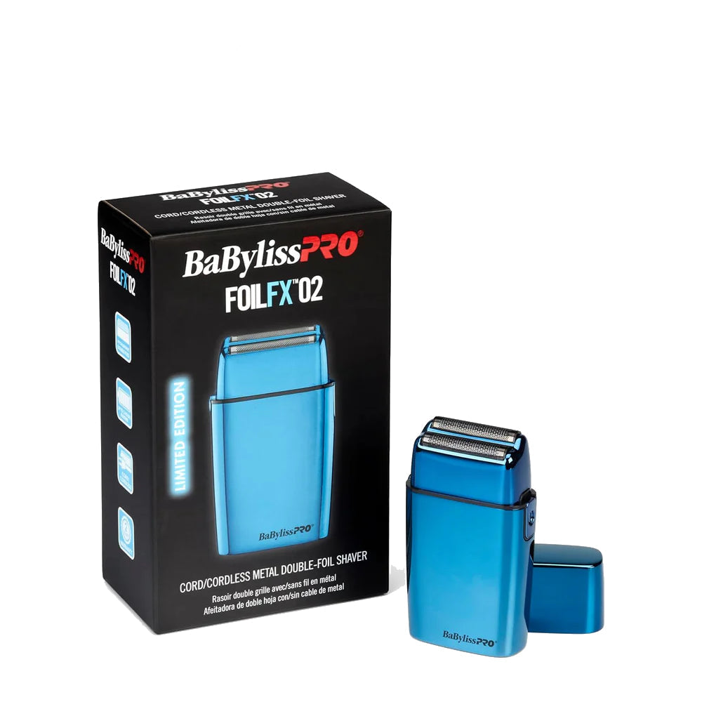 Babyliss Pro FOILFX02 Cord/Cordless Metal Double Foil Shaver - Blue (FXFS2BL) — image 4