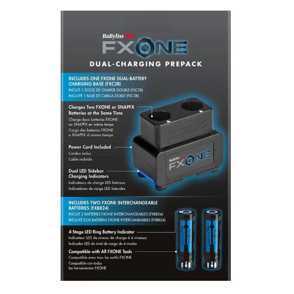BaBylissPRO FXONE Dual-Battery Charging Pre-Pack Bundle with Base and 2 Batteries (FXC2BPPK)