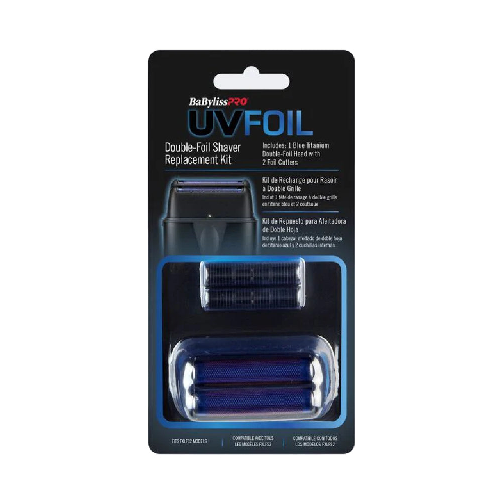 BaBylissPRO UV-Foil Replacement Double Foil Head - Matte Black & Blue (FXLRF2MB)