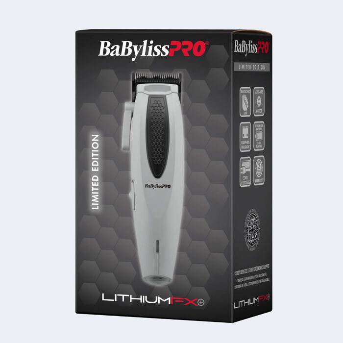 BaBylissPRO Limited Edition LithiumFX+ Lithium Ergonomic Cord/Cordless Clipper - Grey (FX673NSGY) — image 6