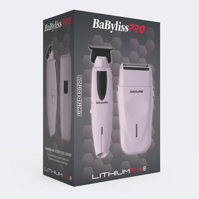 BaBylissPRO Limited Edition LithiumFX+ Trimmer & Double Foil Shaver Value Set - Pink (FX73FSTPKMP) — image 8