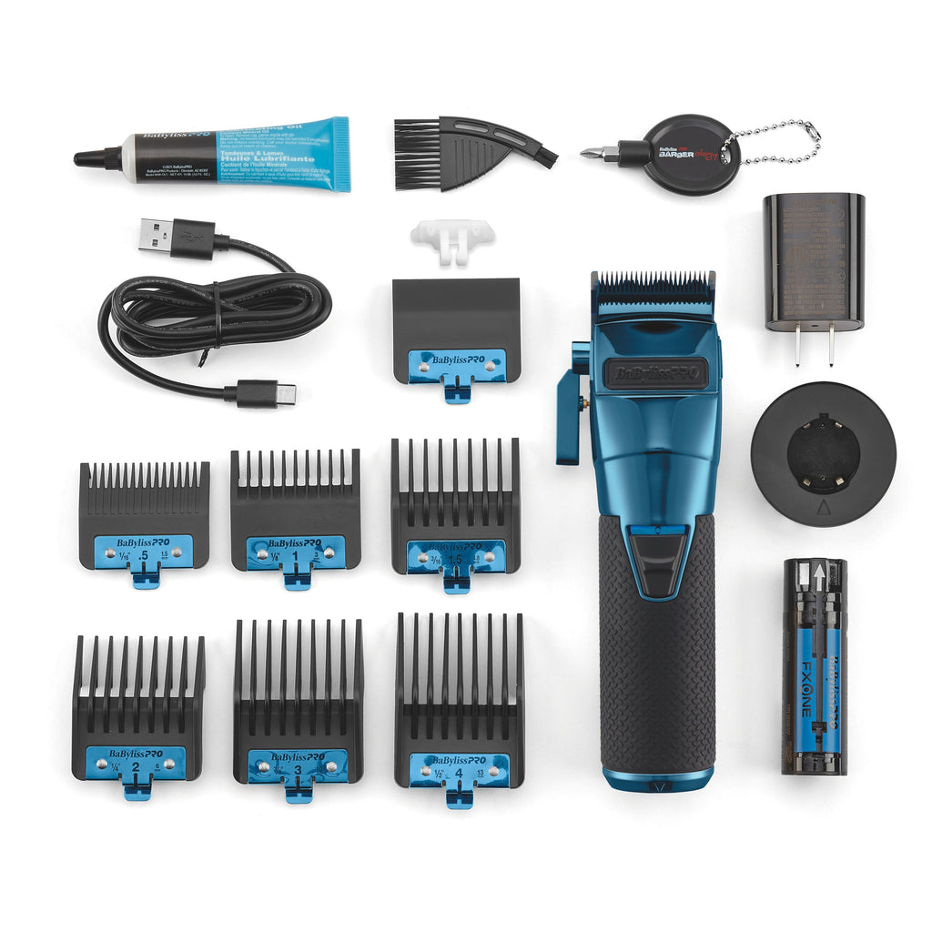 BaBylissPRO FXONE BlueFX Limited Edition Black & Blue All-Metal Interchangeable-Battery Cordless Clipper (FX899BL) — image 5