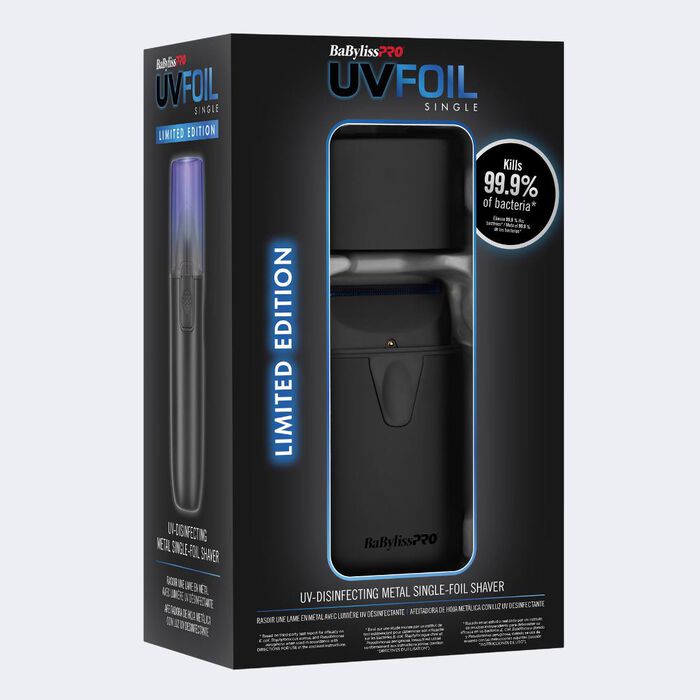 BaBylissPRO Limited Edition UV-Foil Cordless Single Foil Shaver - Matte Black (FXLFS1MB) — image 7