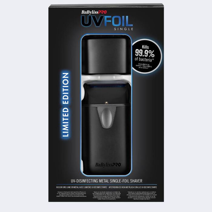 BaBylissPRO Limited Edition UV-Foil Cordless Single Foil Shaver - Matte Black (FXLFS1MB) — image 6