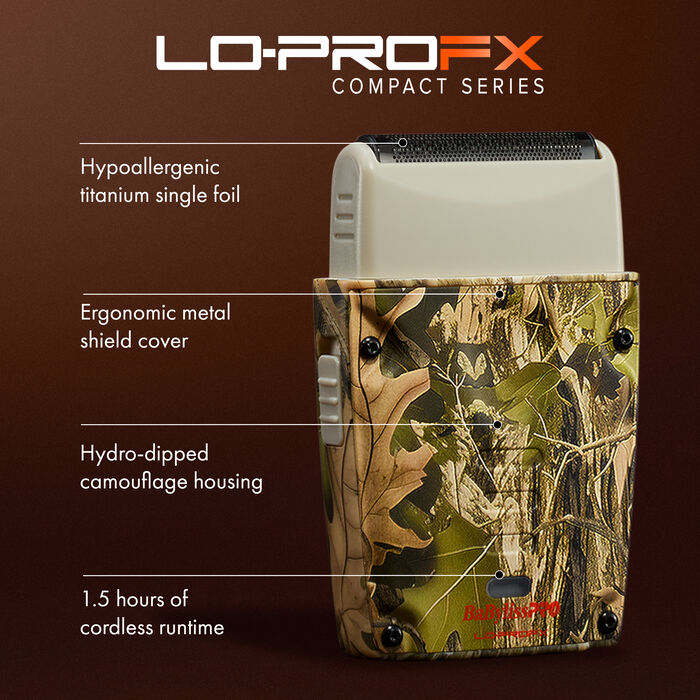 BaBylissPRO Limited Edition Camo Lo-PROFX Compact Single Foil Shaver (FXLPFS1CAM) — image 6