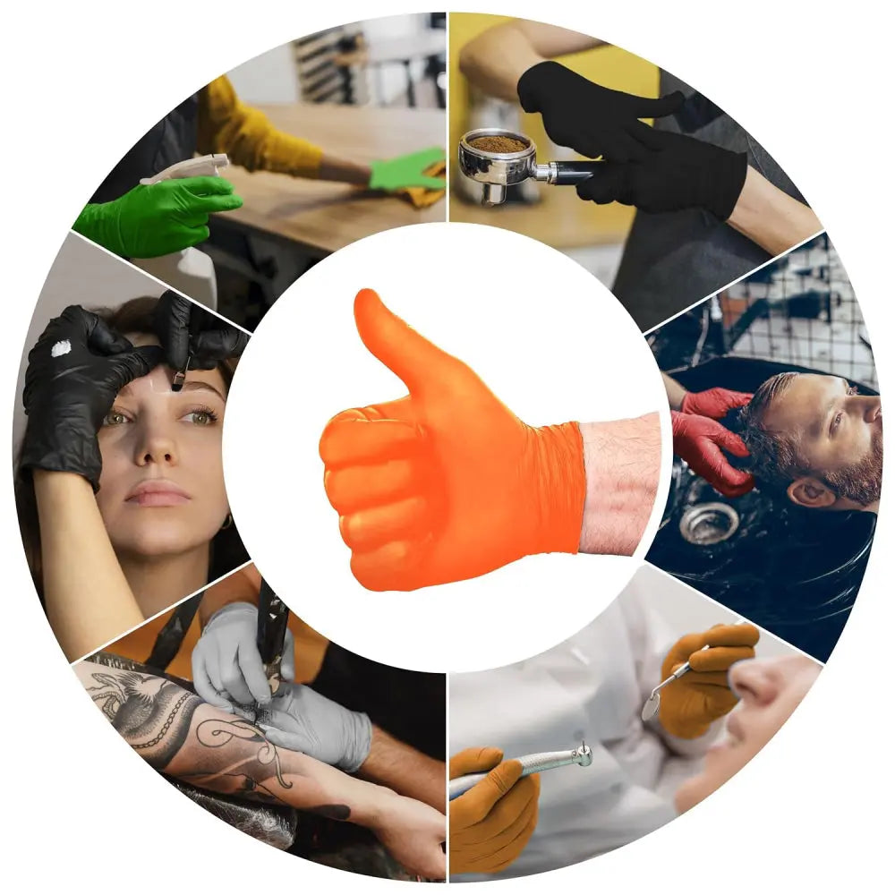 L3VEL3 Professional Nitrile Gloves 100 Pack - Orange