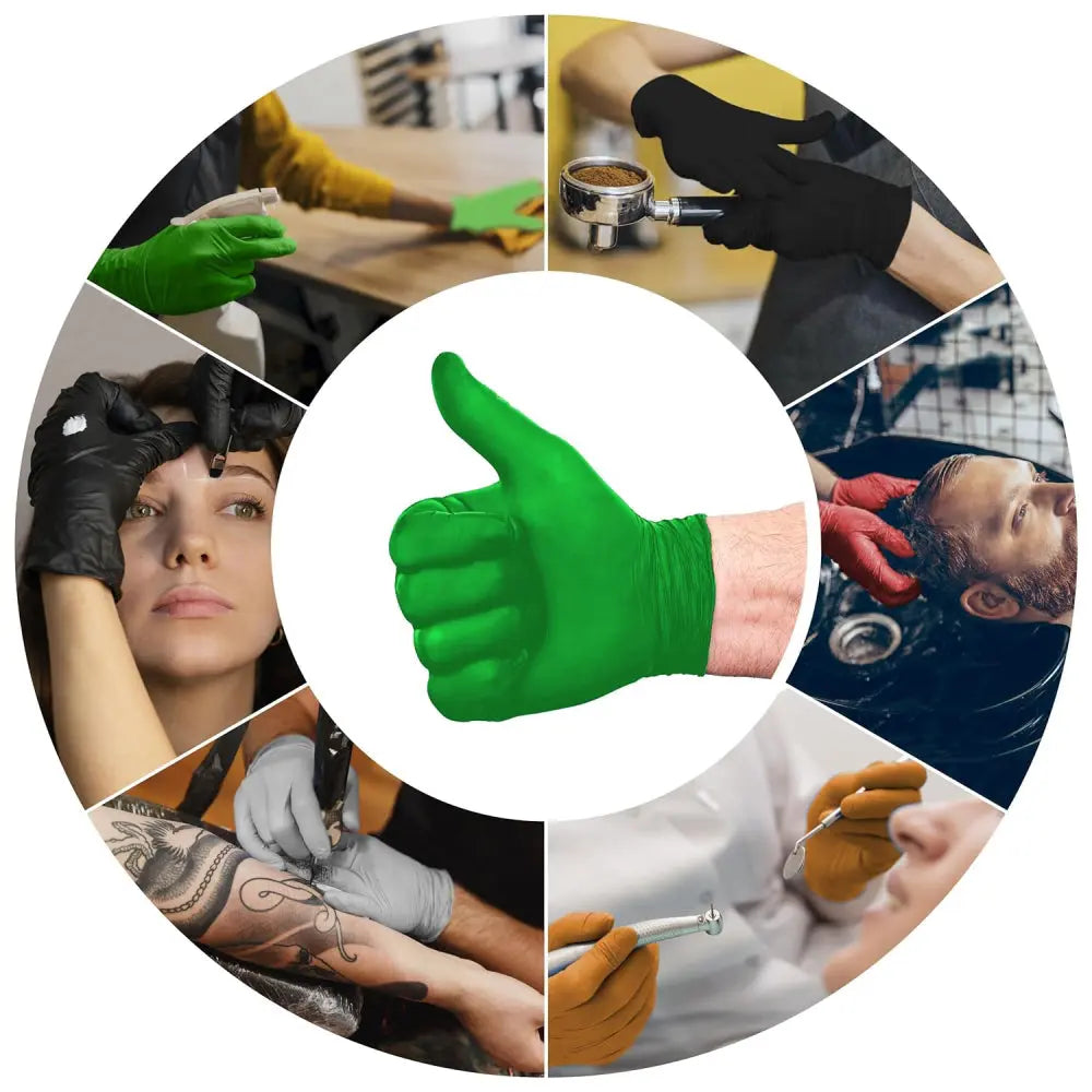 L3VEL3 Professional Nitrile Gloves 100 Pack - Lime