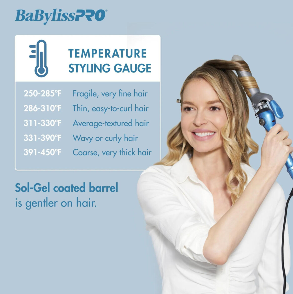 BaBylissPRO Limited Edition Nano Titanium 1.25" Spring Curling Iron & 1" Ultra-Thin Flat Iron Value Set (BNTPP95) — image 4