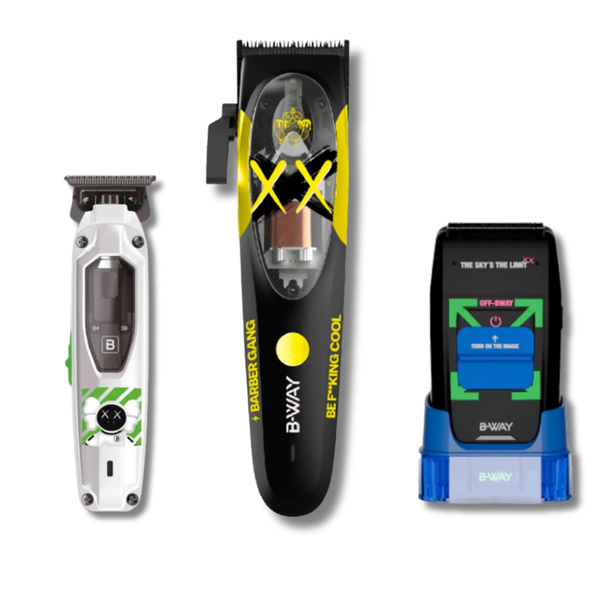 B-Way B10K Clipper, T-Pro Trimmer, Off-Shaver Black - 3 in 1 Set (Copy)