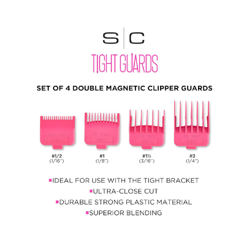 StyleCraft Dub Magnetic Tight Guards - Pink (4 Pack)-Clipper Vault
