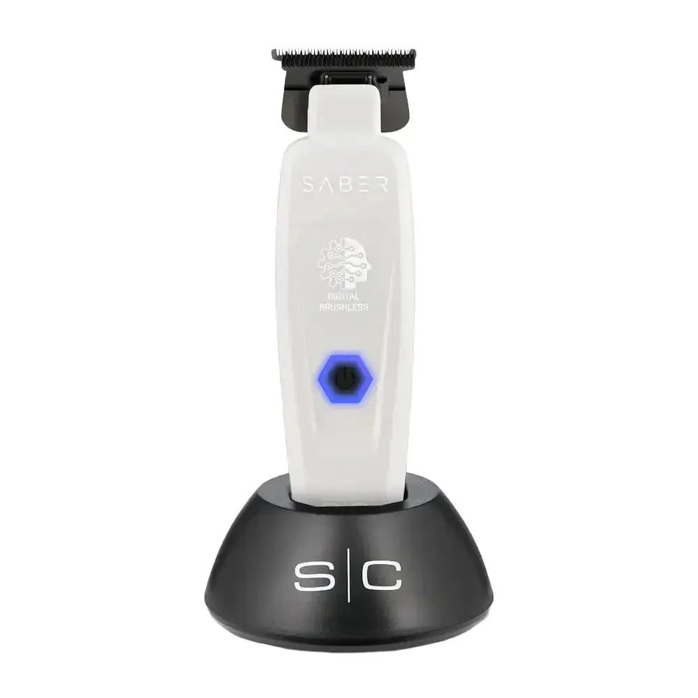 StyleCraft Limited Edition Saber II Cordless Digital Brushless Motor Trimmer - White (SC421W)