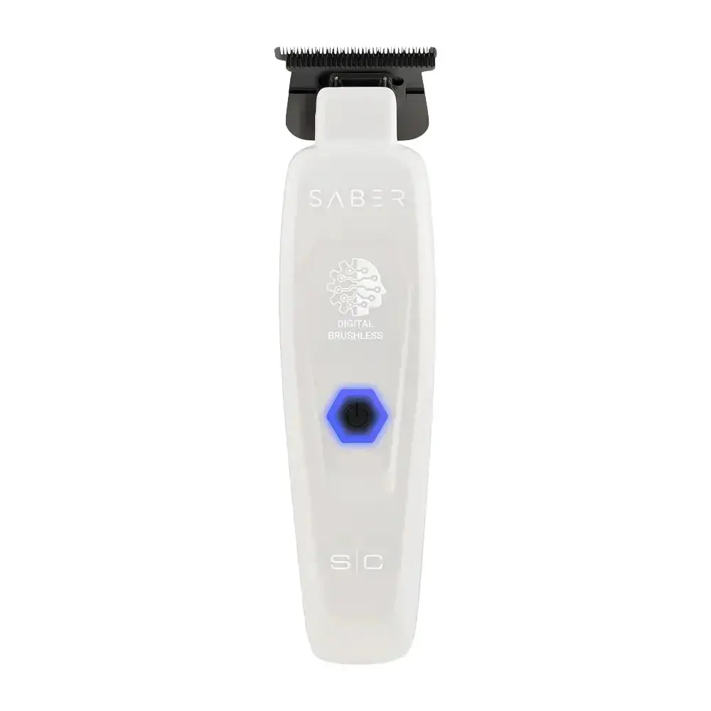 StyleCraft Limited Edition Saber II Cordless Digital Brushless Motor Trimmer - White (SC421W)