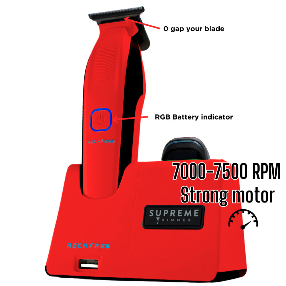 Supreme Trimmer Recharge Trimmer with Removable Battery and Smart Charging Base (ST777)