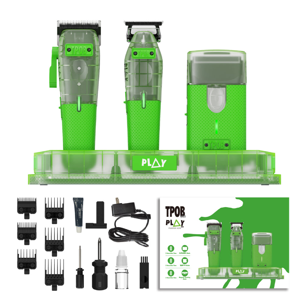 TPOB PLAY MINI Transparent GREEN Bundle with Stand
