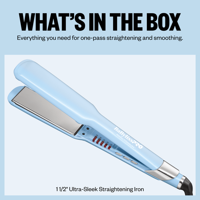 BaBylissPRO Limited Edition Nano Titanium 1.5" Ultra-Sleek Flat Iron - Iced Blue (BNT131TLB) — image 7