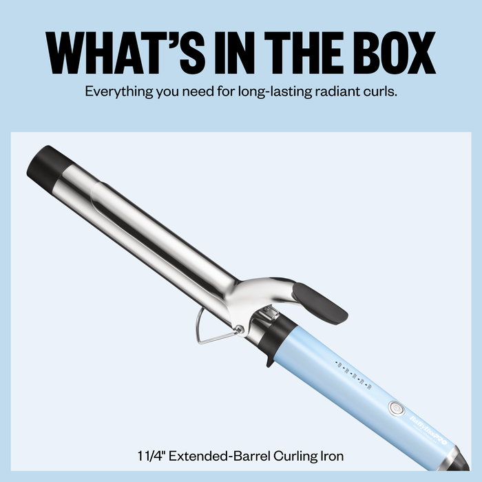 BaBylissPRO Limited Edition Nano Titanium 1 1/4" Extended-Barrel Curling Iron - Iced Blue (BNTW125XLLB) — image 7