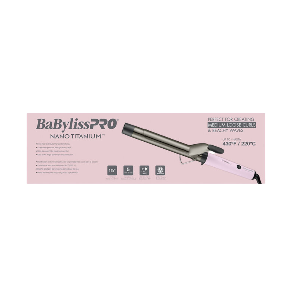 BaBylissPRO Limited Edition Pink Sugar Extended Barrel Curling Iron - 1.25" (BNTW125XLPK) — image 5