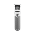 All-metal trimmer with white body, dark clear guard and black clipper head.
