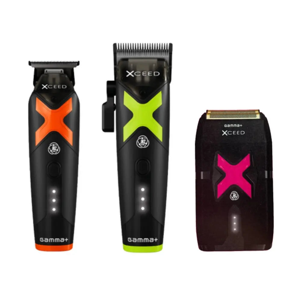 Gamma+ XCEED IN2 Vector Motor Cordless Clipper + Trimmer + Shaver Set (Combo) (GP418B/GP609B/GP803B)