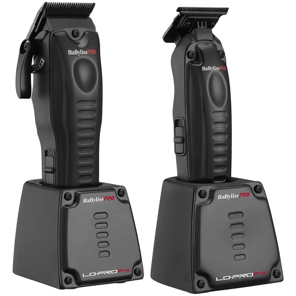 BaylissPRO LO PRO Clipper (FX825) + Trimmer (FX726) + Charging Bases (Combo)