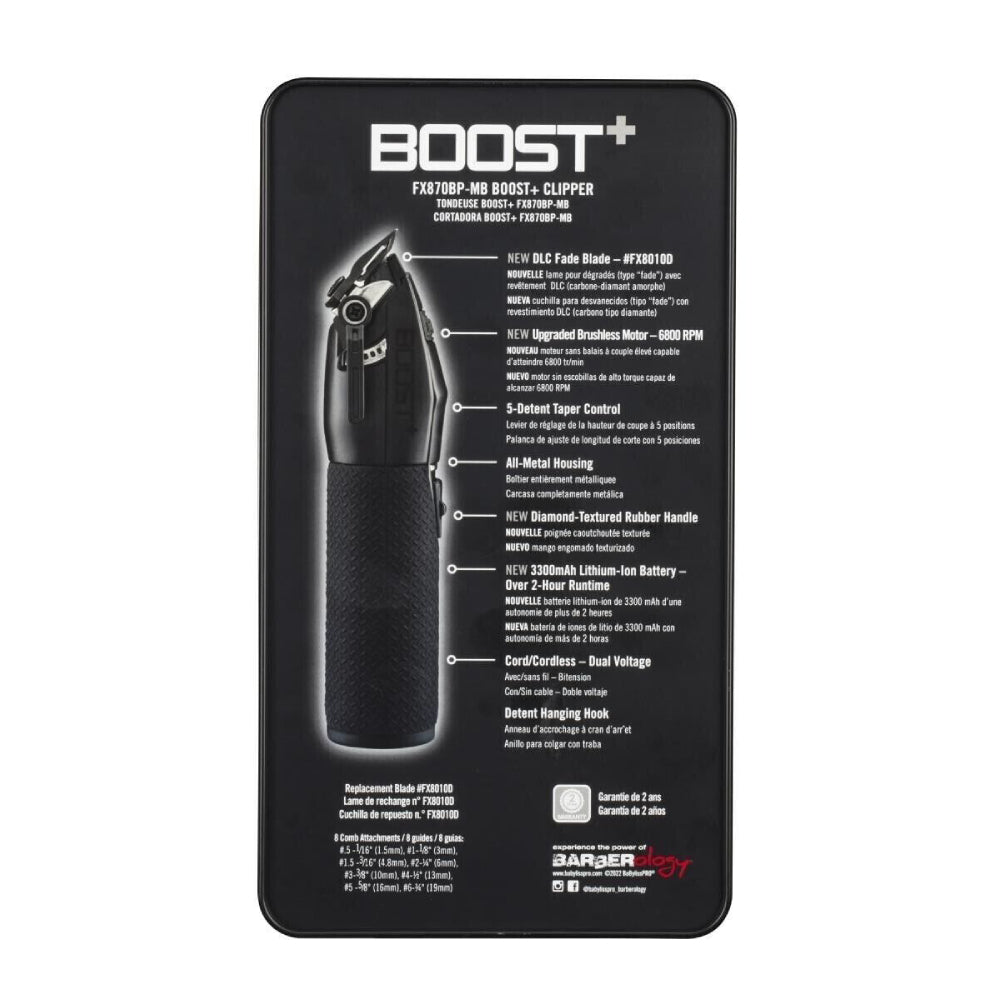 Babyliss Pro Boost+ Clipper Matte Black #FX870BP-MB — image 4