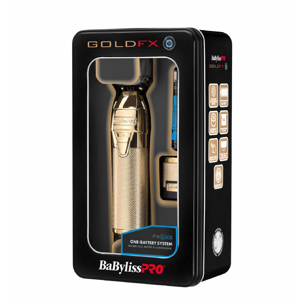 BaBylissPRO FXONE GoldFX Cordless Clipper + FXONE GoldFX Trimmer + FXONE GoldFX Shaver (Combo) (#FX899G + # FX799G + #FXFX79FSG)