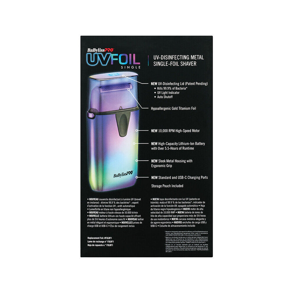 Babyliss Pro UV Disinfecting Single Foil Shaver - Iridescent — image 6