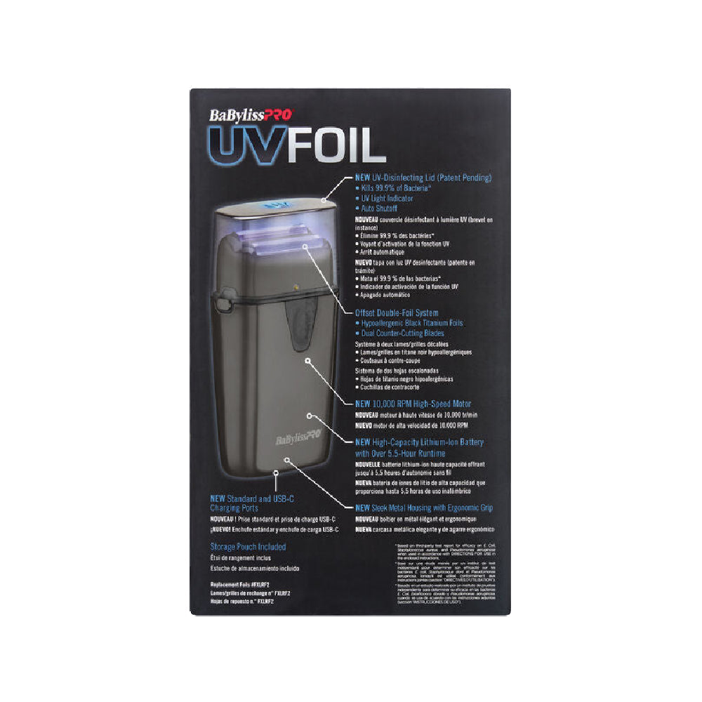 BaByliss PRO UV-Foil Cordless Double Foil Shaver (FXLFS2) — image 8