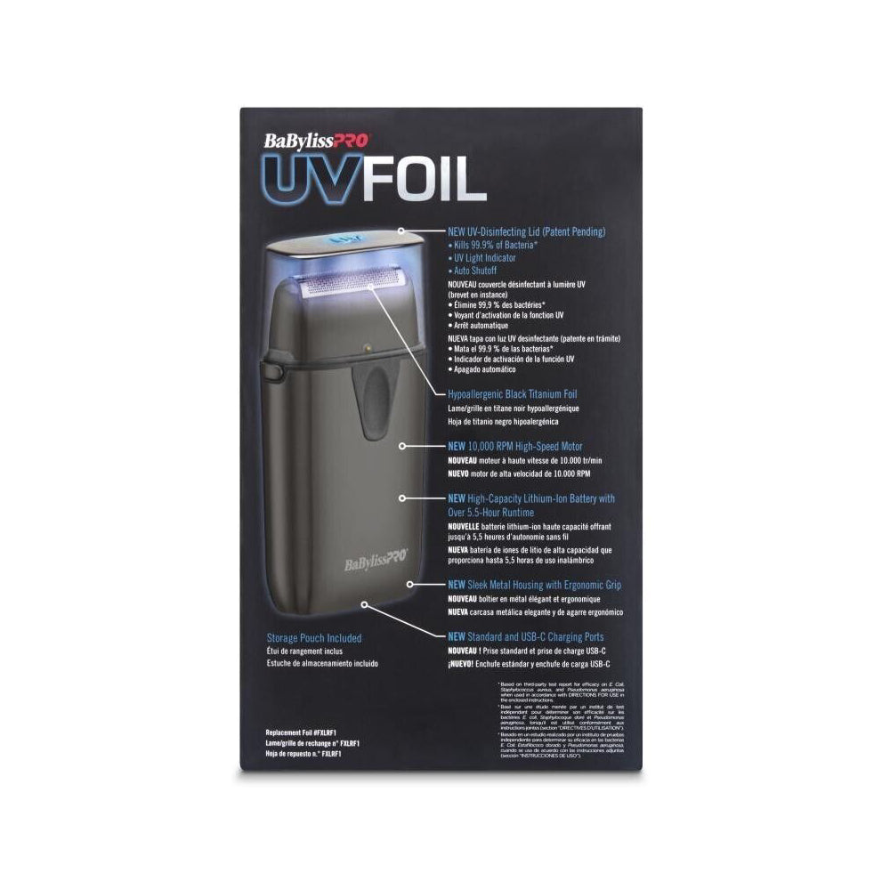 BaByliss PRO UV-Foil Cordless Single Foil Shaver (FXLFS1) — image 9
