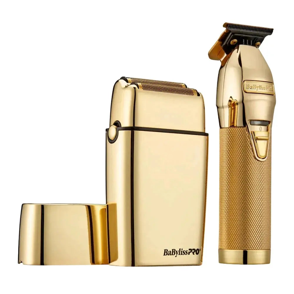 BaBylissPRO LimitedFX Gold Trimmer & Double Foil Shaver Prepack (FXDUOFS2TG)